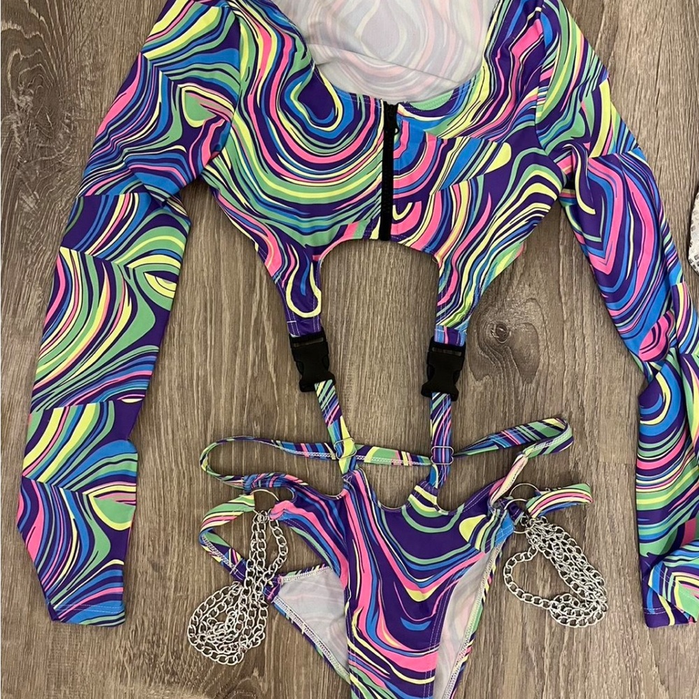 Colorful Swirl Kids Swim Set